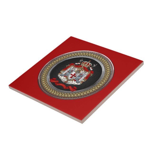 [100] Knights Templar Coat of Arms Tile (Side)