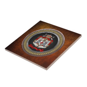 [100] Knights Templar Coat of Arms Tile
