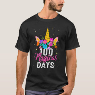 100 Magical Days 100th Day Of School Girl Unicorn T-Shirt