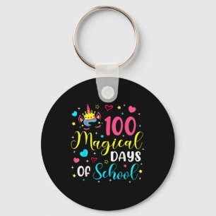 100 Magical Days 100th Day Of School Unicorn Girls Key Ring