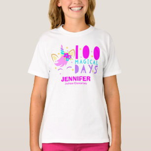 100 Magical Days Funny Unicorn 100 Days of School T-Shirt