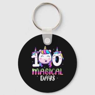 100 Magical Days Girls Kids 100th Day Of School  Key Ring