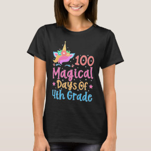 100 Magical Days of 4th Grade School Unicorn Teach T-Shirt