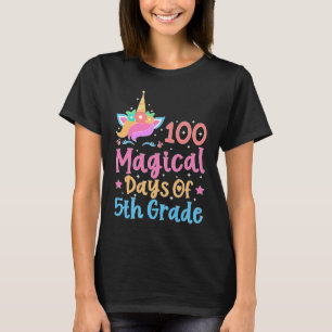100 Magical Days of 5th Grade School Unicorn Teach T-Shirt