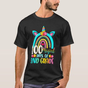 100 Magical Days Of Learning 2nd Grade Unicorn Rai T-Shirt