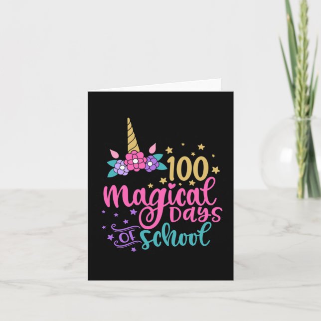 100 Magical Days Of School  Card (Front)