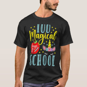 100 Magical Days Of School Magical Unicorn  Raglan T-Shirt