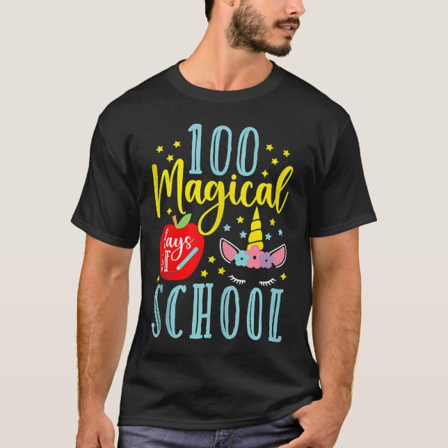100 Magical Days Of School Magical Unicorn  Tank T (Front)