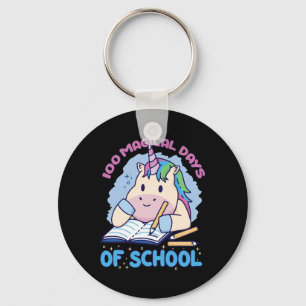 100 Magical Days Of School Unicorn 100 Days Of Sch Key Ring