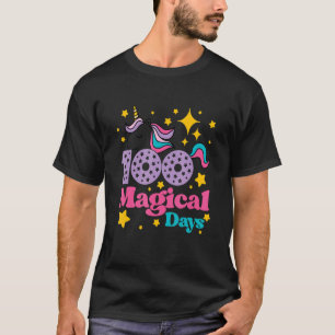 100 Magical Days of School Unicorn Cute Face Happy T-Shirt