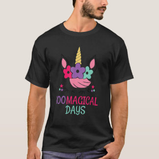 100 Magical Days Of School Unicorn Girl 100 Days S T-Shirt