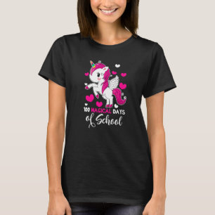 100 Magical Days Of School  Unicorn Girl valentine T-Shirt