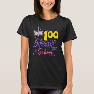 100 Magical Days Of School Unicorn  Teacher Studen T-Shirt
