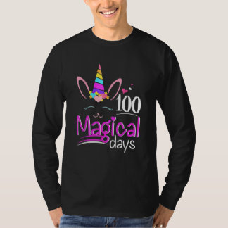100 Magical Days of School Unicorn  Teacher Studen T-Shirt