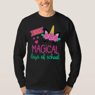 100 Magical Days of School Unicorn Teacher Student T-Shirt
