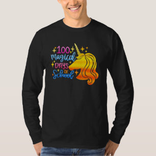 100 Magical Days School Unicorn Girl Teacher T-Shirt