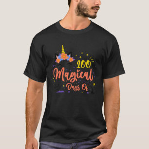 100 Magical Days Unicorn 100th Day Of School Girl  T-Shirt