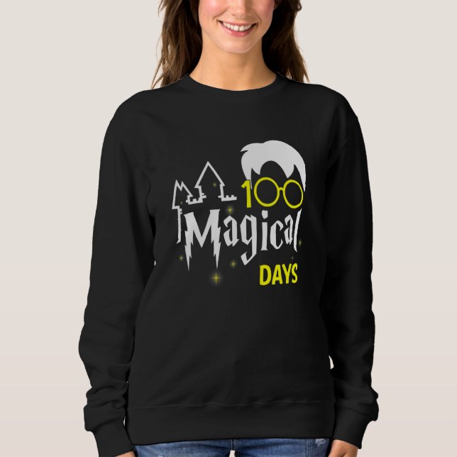 100 Magical Days Wizard 100th Days Of School  Teac Sweatshirt (Front)