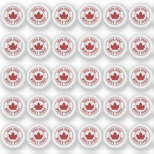 100% MAPLE SYRUP LOGO RED LEAF (Front)