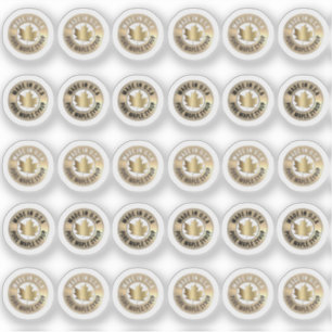 100% Maple Syrup Red Sugar Maple Mini Sticker 2/3"