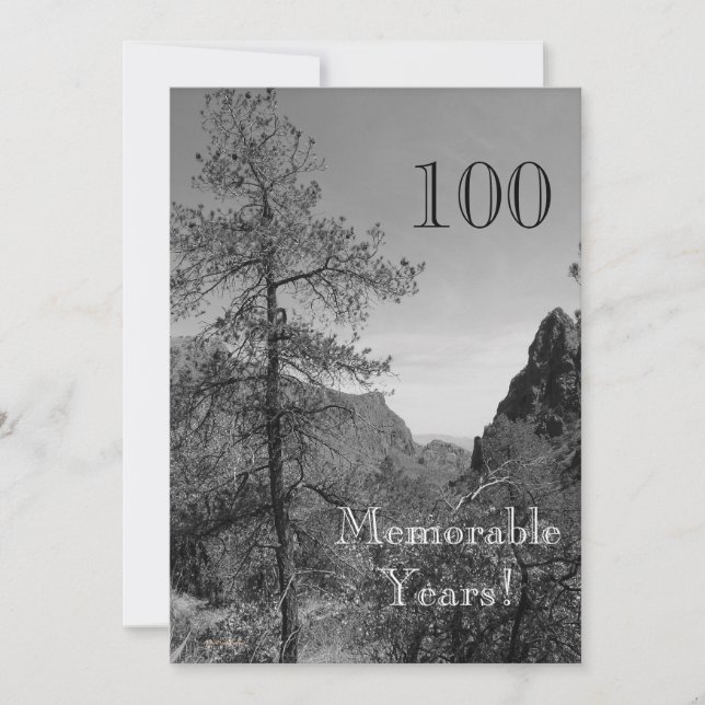 100 Memorable Years/Birthday Celebration-Nature Invitation (Front)