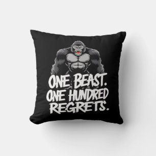 100 Men Vs 1 Gorilla Cushion