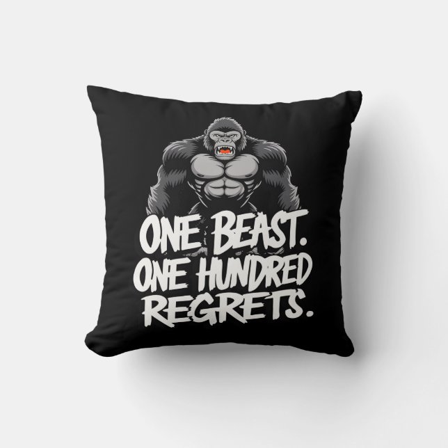 100 Men Vs 1 Gorilla Cushion (Front)