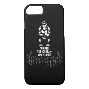 100 Men Vs 1 Gorilla Funny Challenge Game Who Ya G Case-Mate iPhone Case