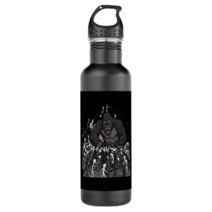 100 Men vs 1 Gorilla, Gift for Him, Gorilla Debate 710 Ml Water Bottle
