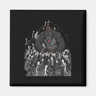 100 Men vs 1 Gorilla, Gift for Him, Gorilla Debate Magnet