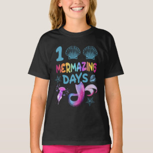 100 Mermazing Days Mermaid Girl Happy T-Shirt