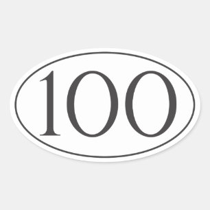 100 Miles Oval Sticker