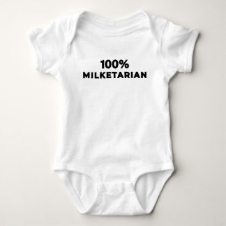 100% Milketarian - Black Baby Bodysuit