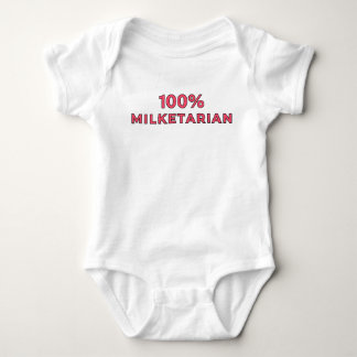 100% Milketarian - Pink Baby Bodysuit