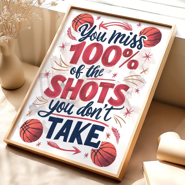 100% Miss: Basketball Motivational Poster (Creator Uploaded)