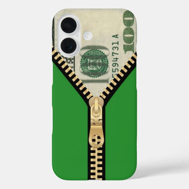 $100 Money Zipper Case-Mate iPhone Case (Back)