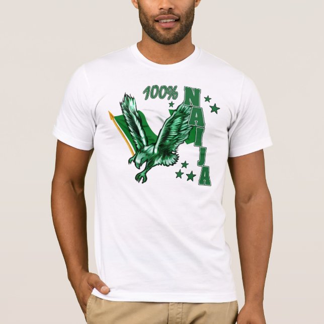 100% Naija for the patriotic Nigerian T-Shirt (Front)