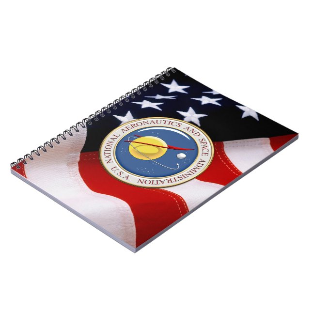 [100] NASA Emblem [3D] Spiral Notebook (Left Side)