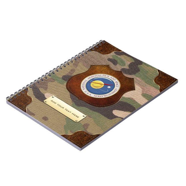 [100] NASA Emblem [3D] Spiral Notebook (Left Side)
