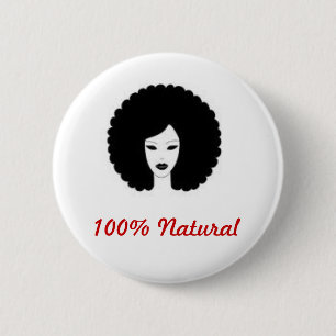 100% Natural 6 Cm Round Badge