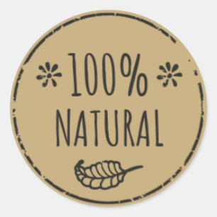 100% Natural Jar Label