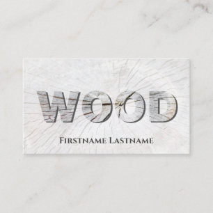 100% natural organic wood grain wooden letters business card
