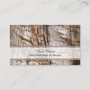 100% natural organic wooden style business card