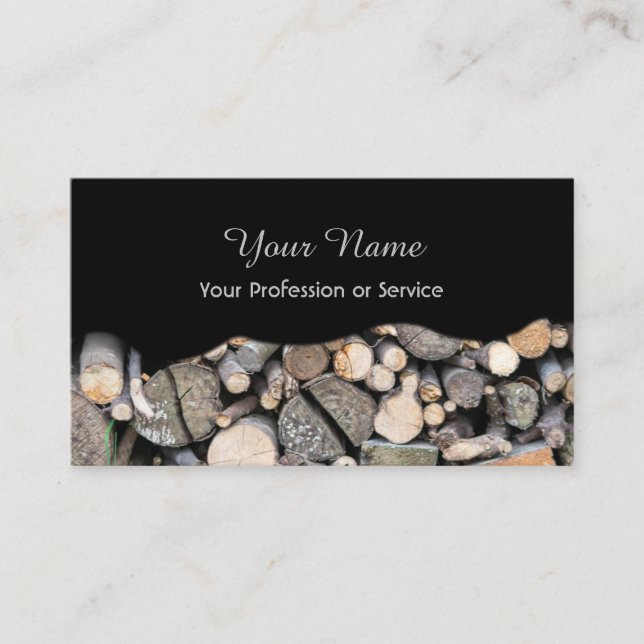 100% natural organic wooden style business card (Front)