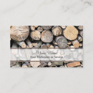 100% natural organic wooden style business card