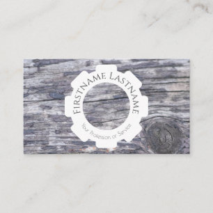 100% natural organic wooden style interior design business card