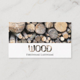 100% natural organic wooden style wooden letters business card