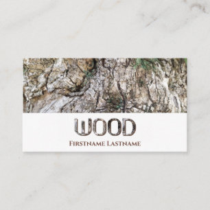 100% natural organic wooden style wooden letters business card