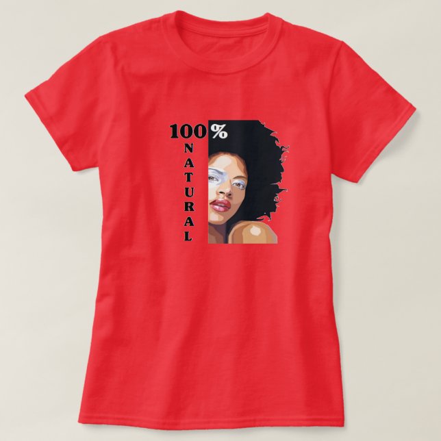 100% Natural T Shirt (Design Front)