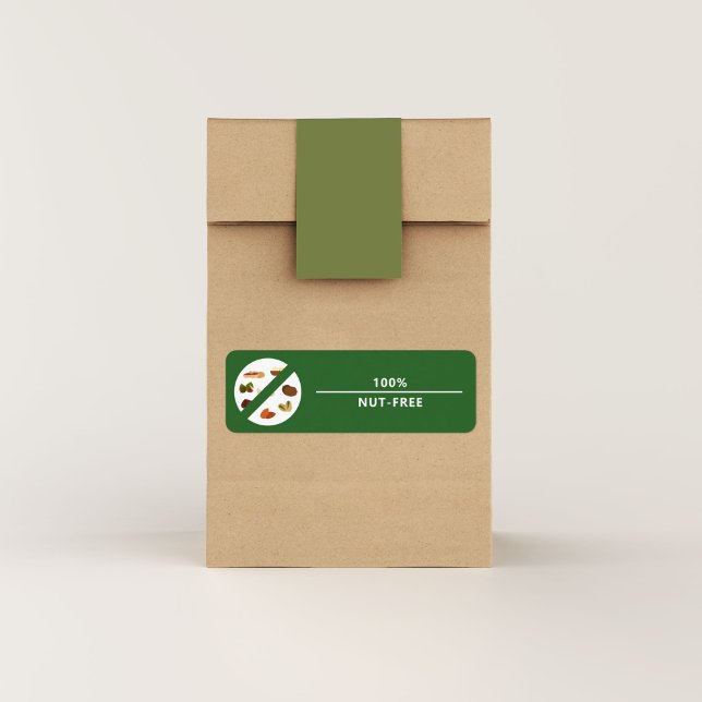 100% Nut-Free Product Label Sticker (100% Nut-Free Product Label Sticker)